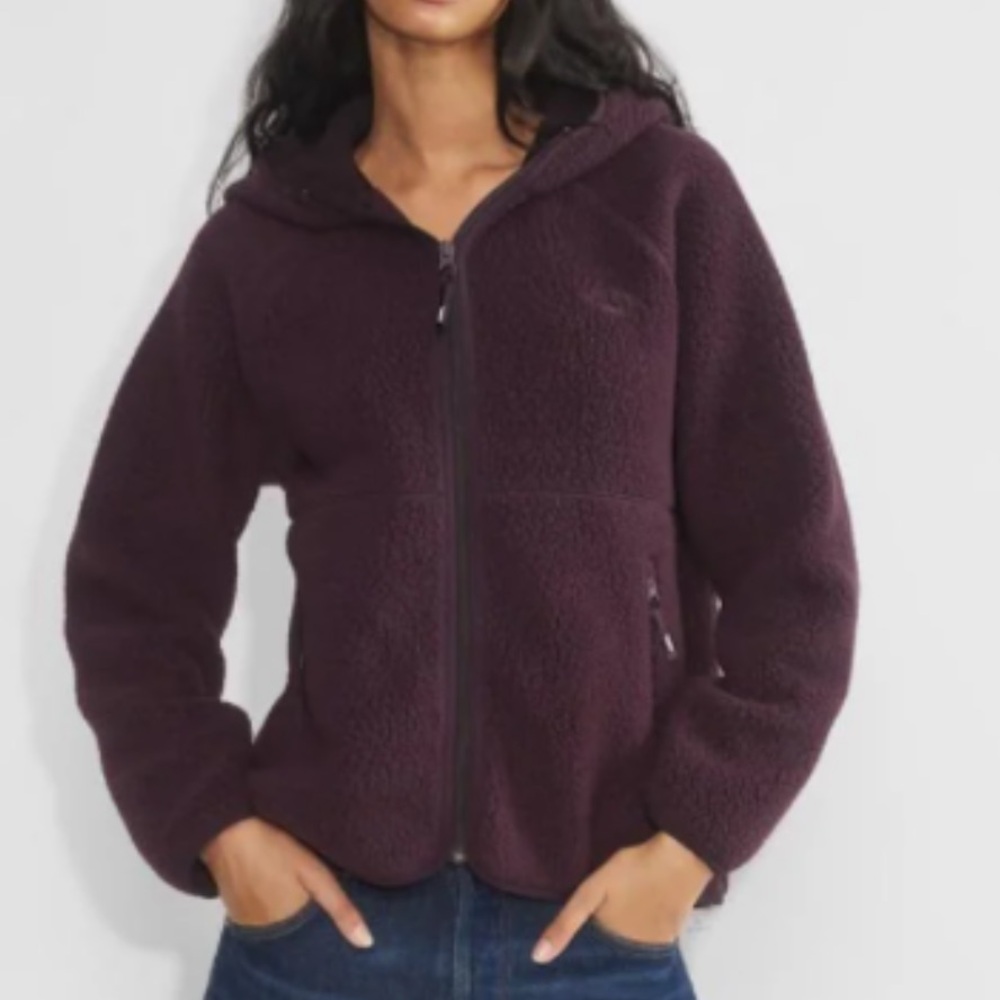 Aritzia TNA Polartec Thermal Pro Zip Hoodie in Noble, Size S